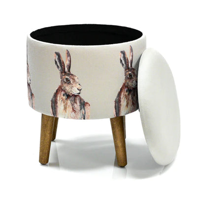 Meg Hawkins Storage Footstool Hare