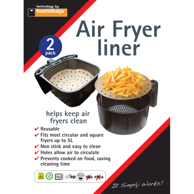 Air Fryer Liner Natural 2-Pack: Eco-Friendly Cooking Made Simple.