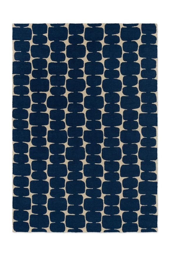 Scion Little Lohko 124208 Indigo Blue Rug