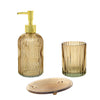 Mushroom Glass Bathroom Set in white background