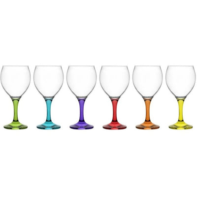 Simply House Misket Coral Wine Glass Set Of 6