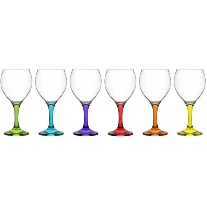 Simply House Misket Coral Wine Glass Set Of 6