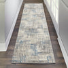 Nourison Solace Rug 03 Ivory Grey Blue - Runner