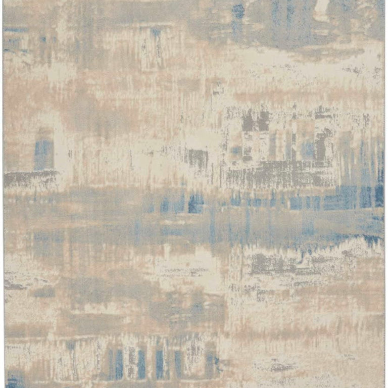 Nourison Solace Rug 08 Ivory Grey Blue - Runner