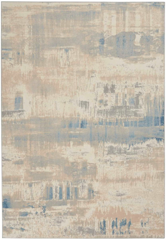 Nourison Solace Rug 08 Ivory Grey Blue - Runner