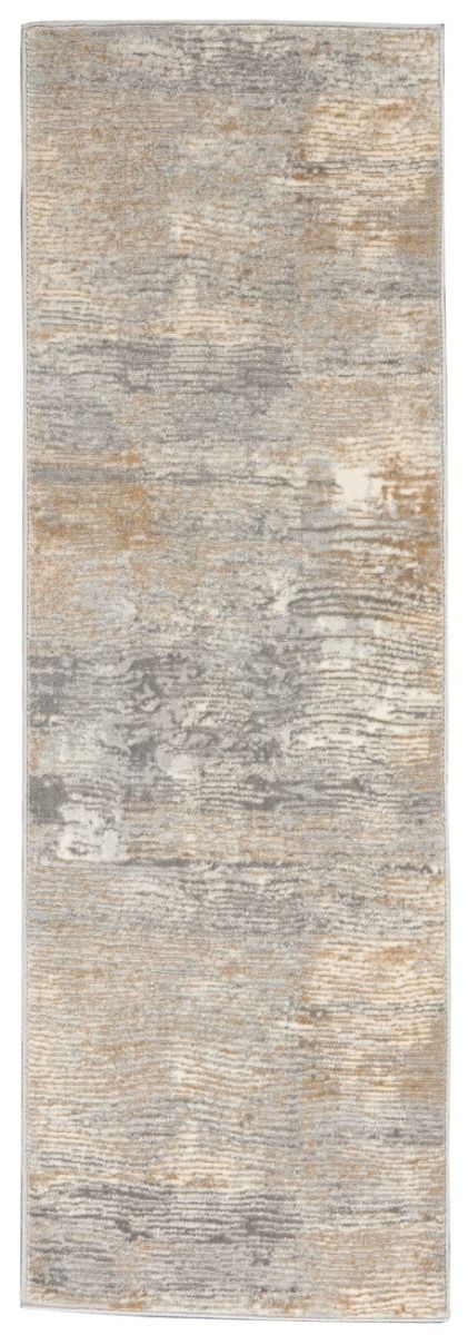 Nourison Solace Rug 01 Ivory Grey Beige - Runner