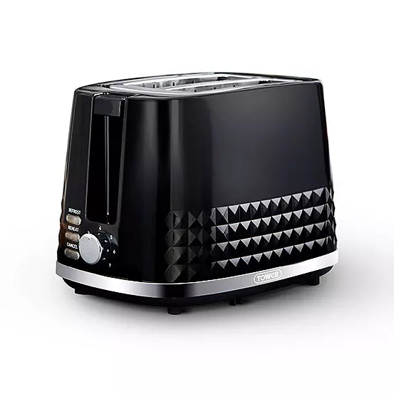 Solitaire 2 Slice Toaster Black
