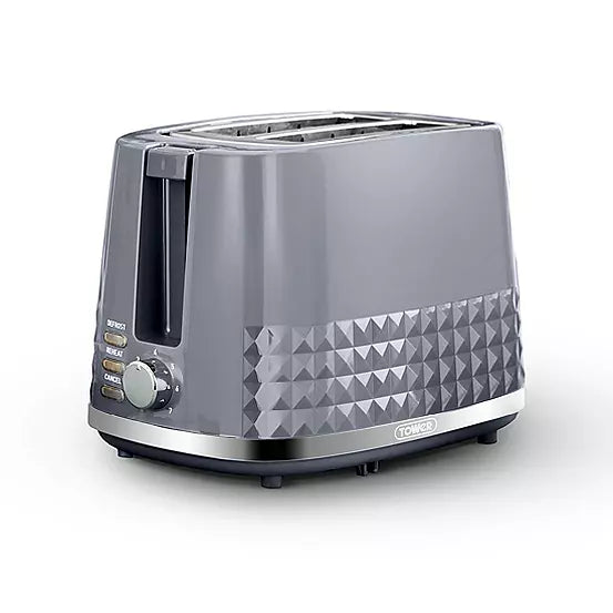 An image featuring the Solitaire 2 Slice Toaster Grey, a stylish and efficient toaster that ensures your toast is prepared to perfection.