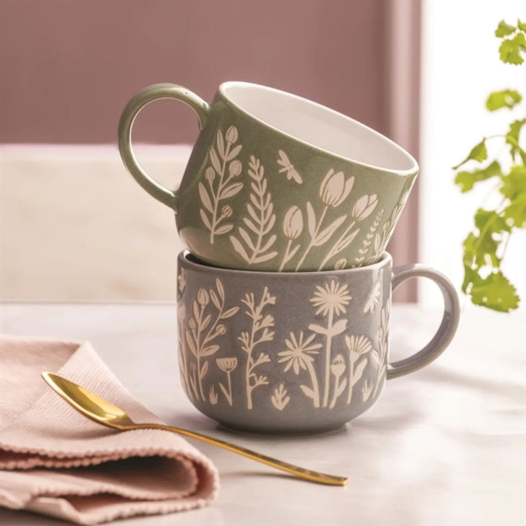 The Meadow Green Tulip Mug