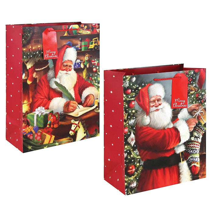 Traditional Santa Christmas Gift Bag Large