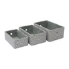 Argyle Rectangular Paper Storage Basket Set of 3