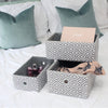 Argyle Rectangular Paper Storage Basket Set of 3