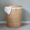 Acacia Round Willow Laundry Basket- Large