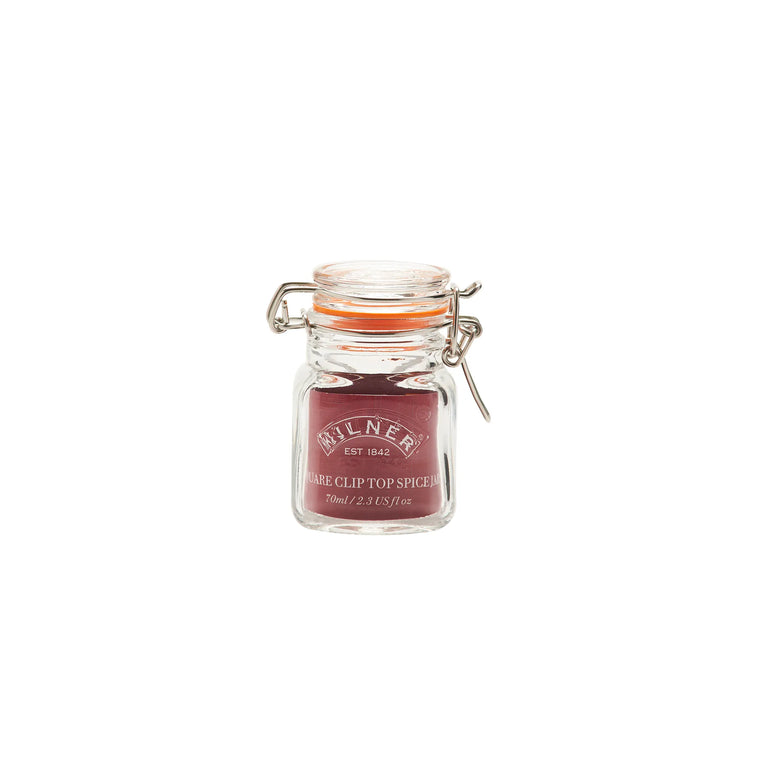 Clip Top Square Spice Jar 70ml