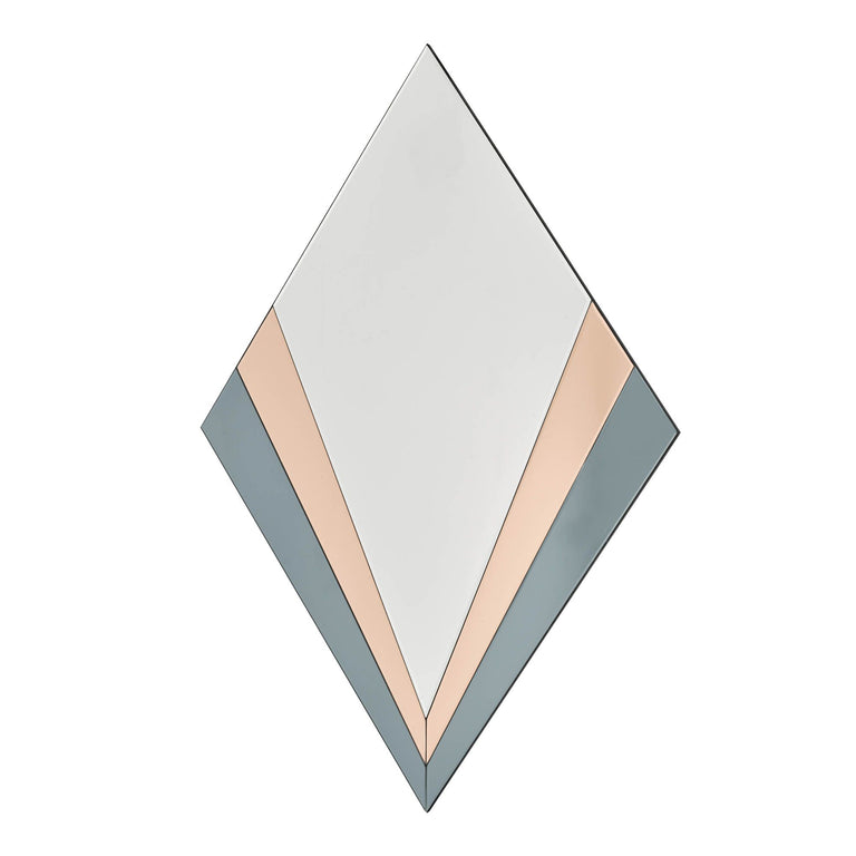 Fiachra Diamond Shaped Mirror Smoked  Rose Gold