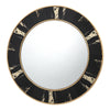 Sidone Round Mirror With BlackGold Foil Detail 80cm