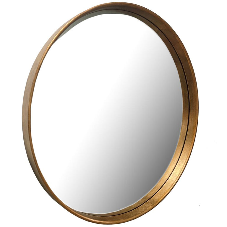 Fern Cottage Round Deep Frame Gold Mirror