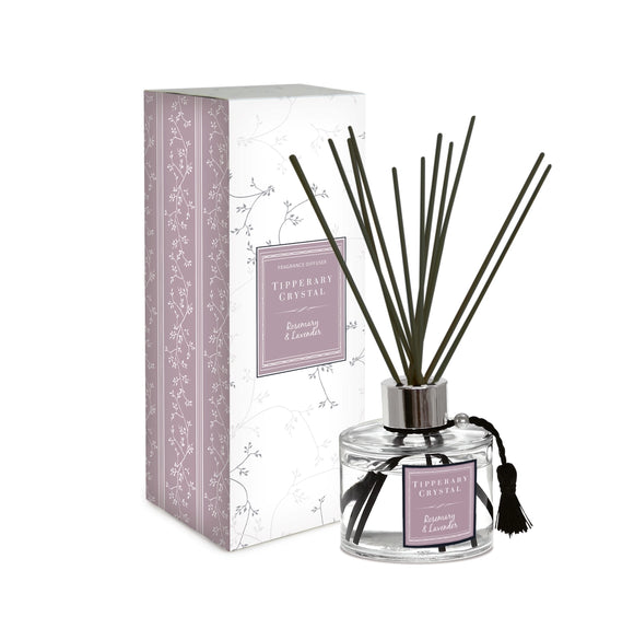 Tipperary Crystal Rosemary  Lavender Fragranced Diffuser Set