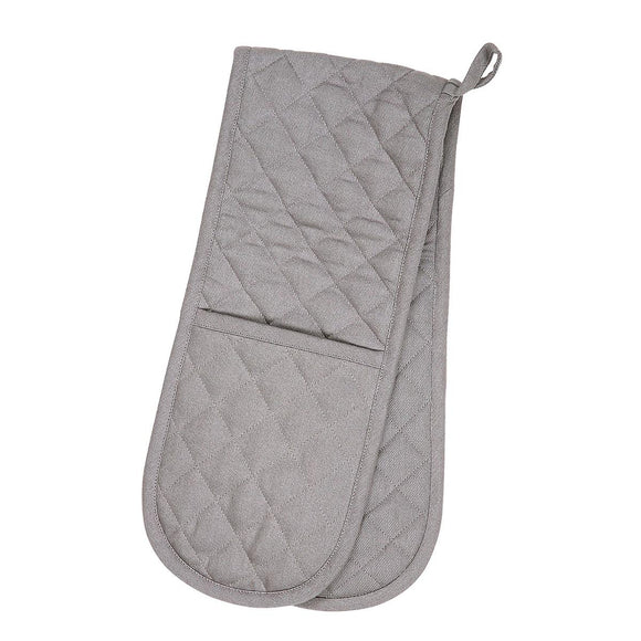 Double Oven Glove Love Colour Slate Grey