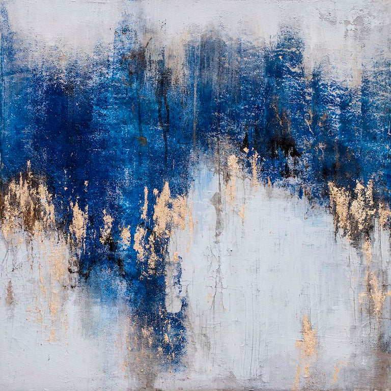 Fern Cottage Hand painted Abstract Canvas