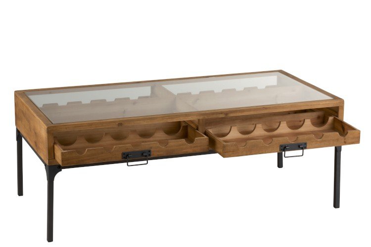 Coffee Table and Wine Bottle Holder