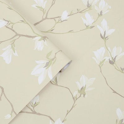 Laura Ashley Magnolia Grove Natural Wallpaper 113353