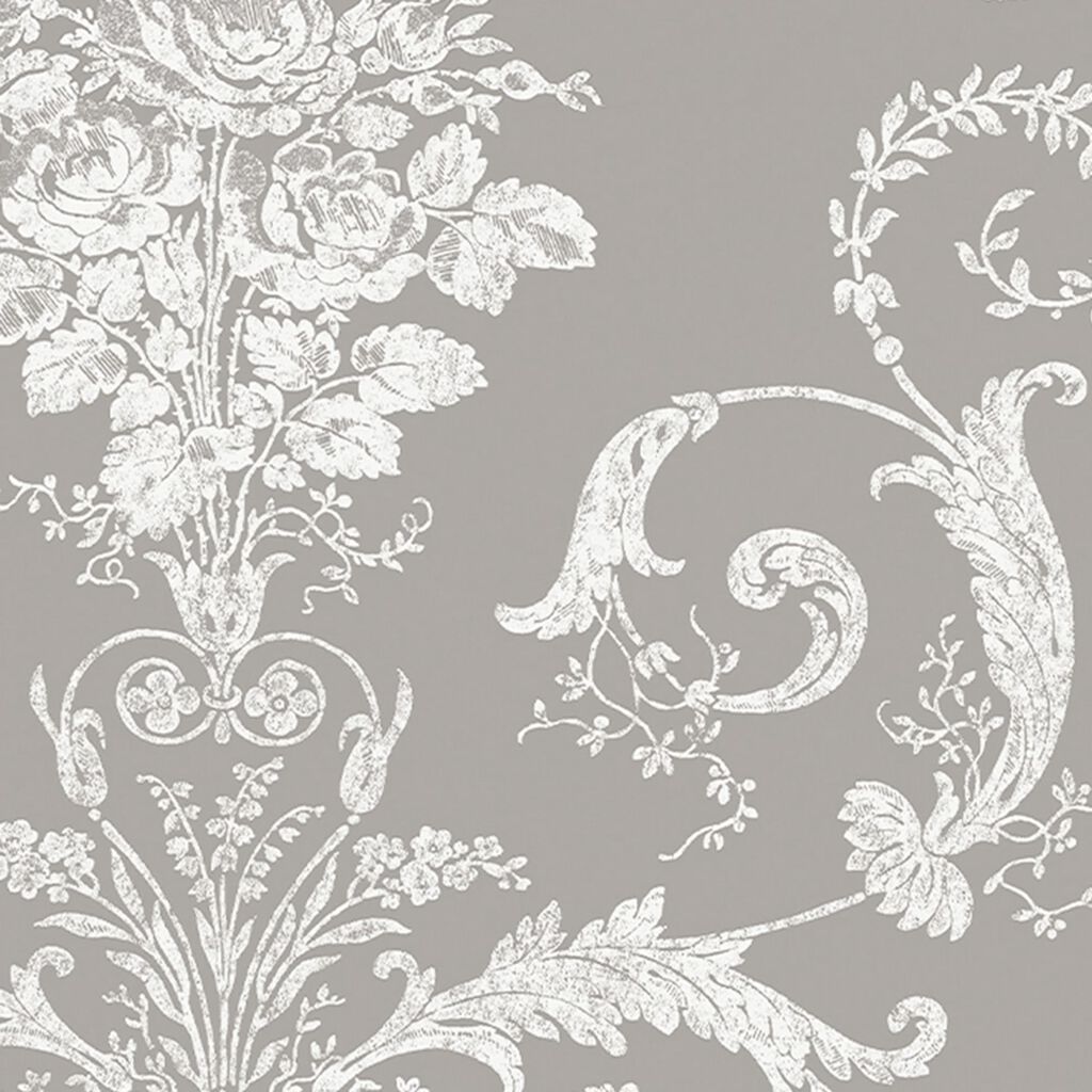 Laura Ashley Josette Wallpaper - 113383 - Steel