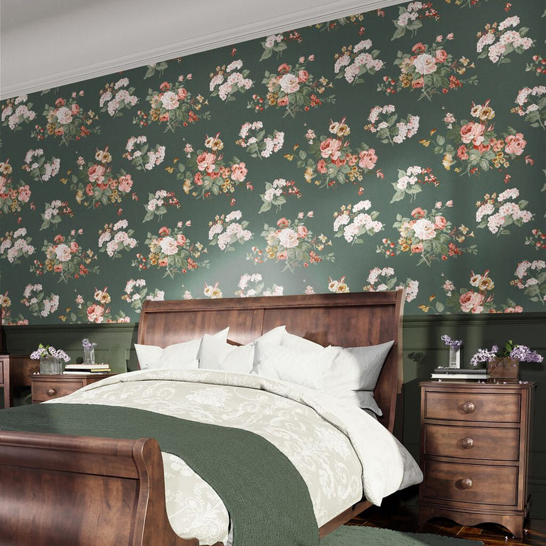 Laura Ashley Rosemore Fern Wallpaper 114896