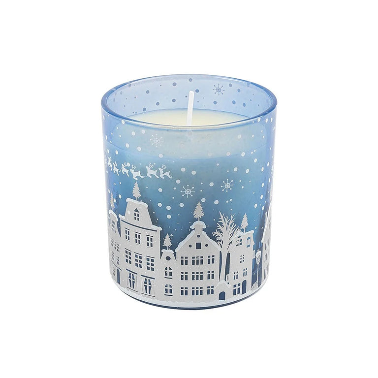 Snow Lily  Amber Glass Candle