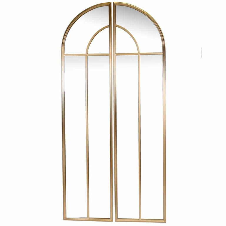 Fern Cottage Antique Gold Two Part Arched Mirror