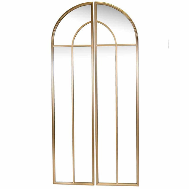 Fern Cottage Antique Gold Two Part Arched Mirror