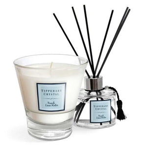Tipperary Crystal French Linen Candle  Diffuser Gift Set