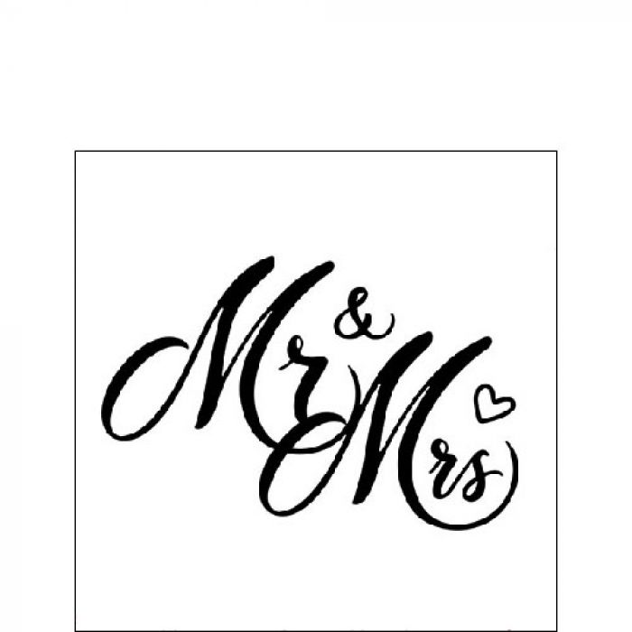 Napkin 25 Mr  Mrs Black FSC Mix