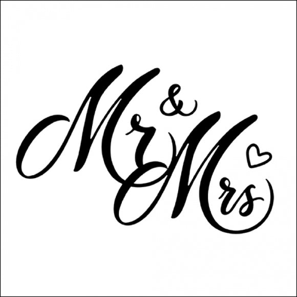 Wedding Napkin 33 x 33 Mr & Mrs Black