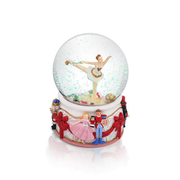 Visualize the wonder of the Tipperary Crystal Nutcracker Snow Globe, a cherished holiday decoration featuring a classic Nutcracker figurine and swirling snowflakes.