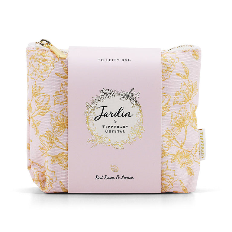 Tipperary Crystal Jardin Toiletry Bag Set  Red Roses  Lemon