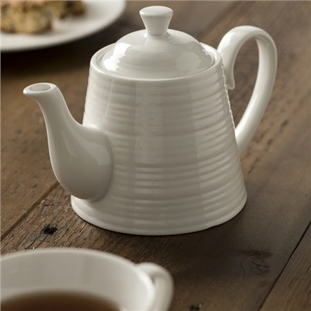 Belleek Living Ripple Teapot For One