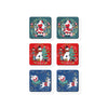 Visualize the festive charm of the Tipperary Crystal Set of 6 Christmas Coasters, each adorned with unique Christmas motifs to brighten your holiday table.