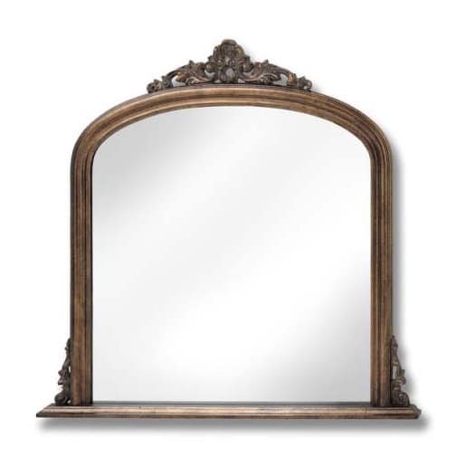 Fern Cottage Antique Gold Overmantle Mirror