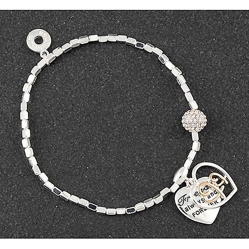 Equilibrium Glam Two Tone Sentiment Bracelet Friend