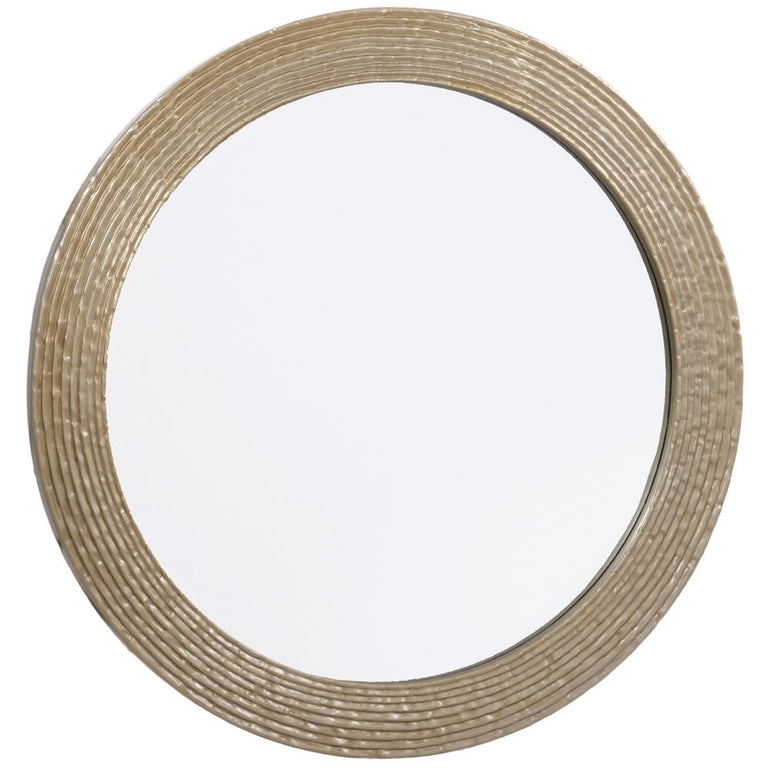 Fern Cottage Gold Round Bevelled Framed Mirror