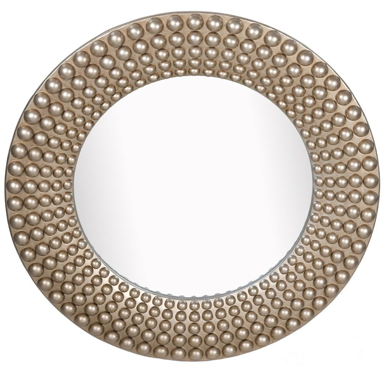 Fern Cottage Champagne Round Mirror