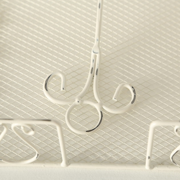 Iron White Napkin Holder