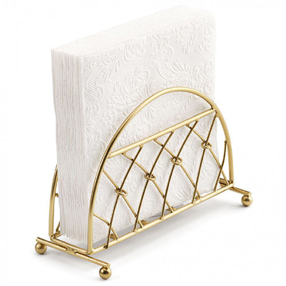 Napkin Holder Standing Lattice Gold