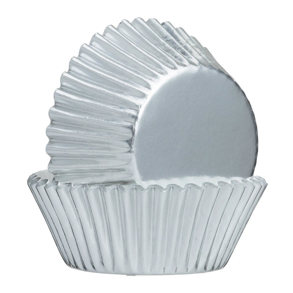 Silver Foil Cupcake Case