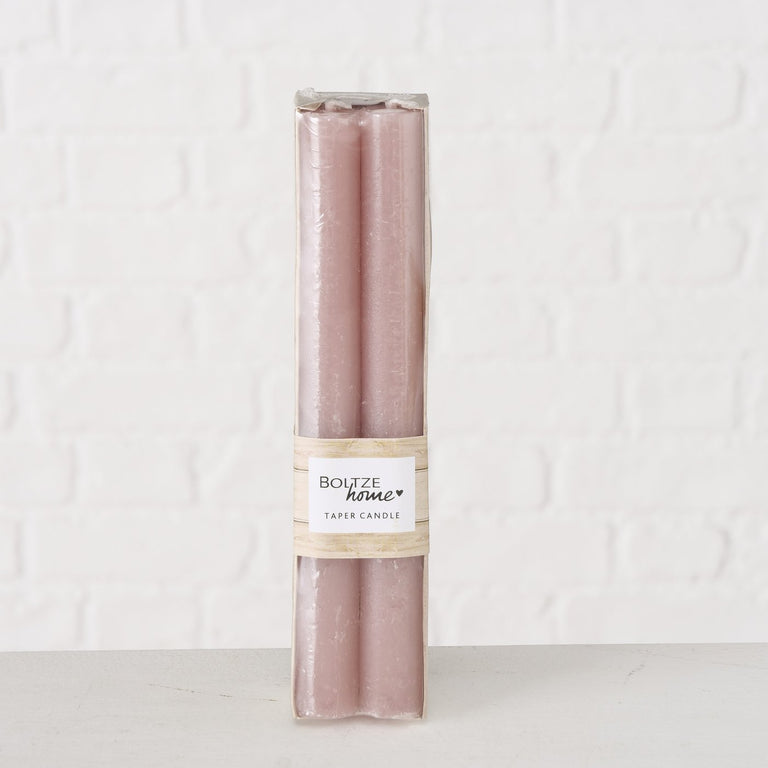 Taper Candle Melia Paraffin Light rose set of 4