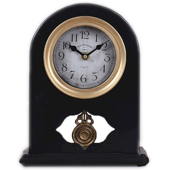 Fern Cottage Metal Pendulum Mantle Clock