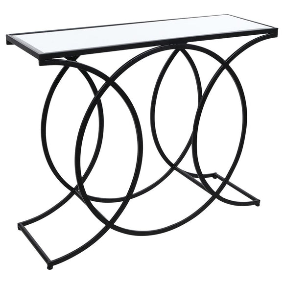 Fern Cottage Black Circle Console Table