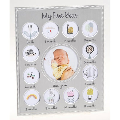 My First Year Beaded Frame