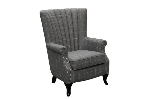 Grey Stripe Armchair